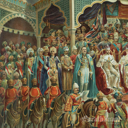 Delhi Durbar 1911 - Chromolithograph Print, London