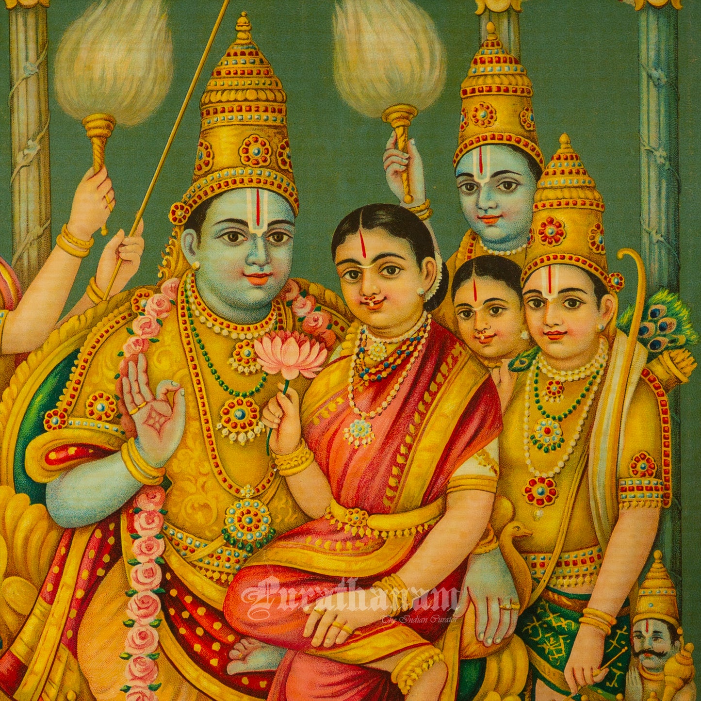 Sri Ram Pattabhishekam  by C. G. Ramanujam  (Oleograph Print)