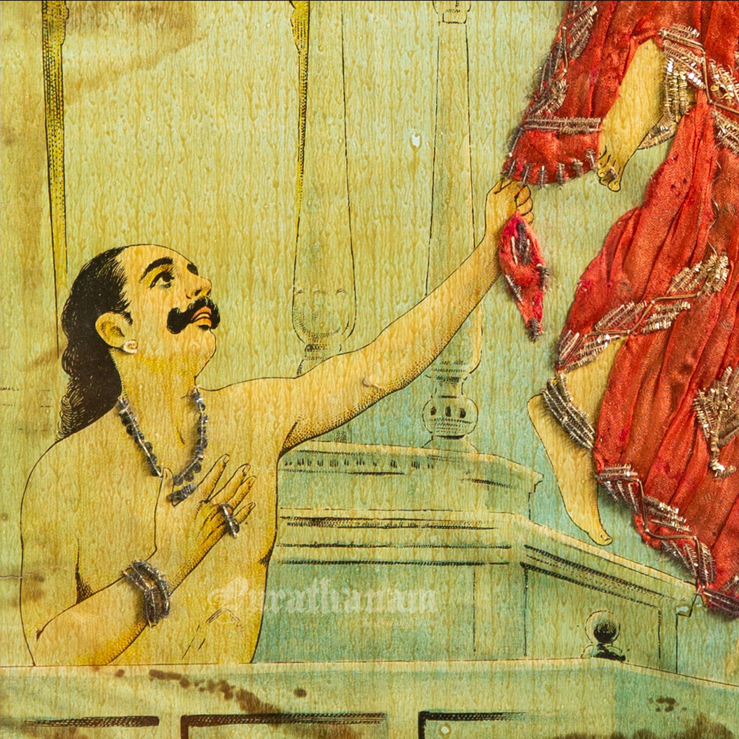 Oorvasi by Ravi Varma   - Embellished Lithograph Print