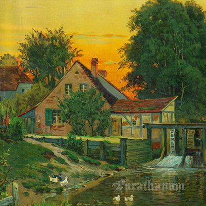 The Village - Chromolithograph Print, Germany