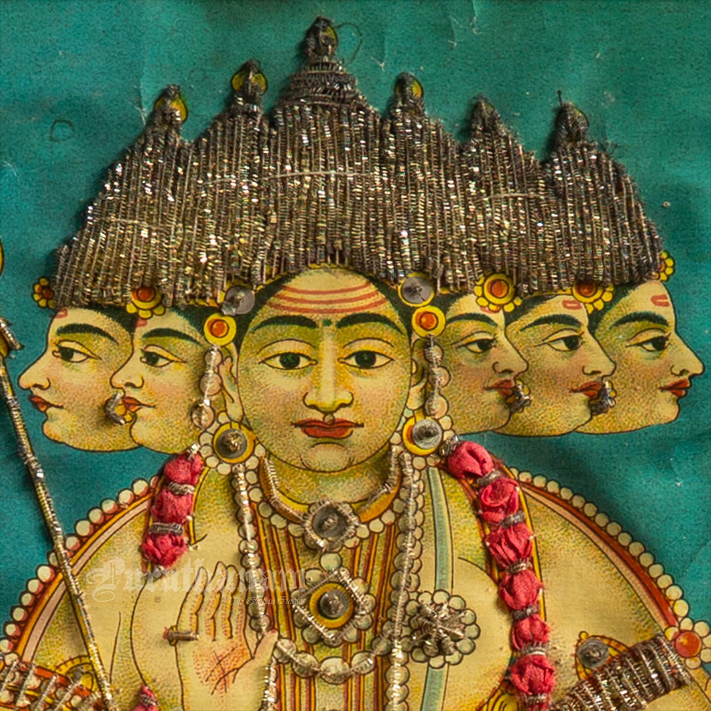 Subramanya by Ravi Varma   - Embellished Lithograph Print