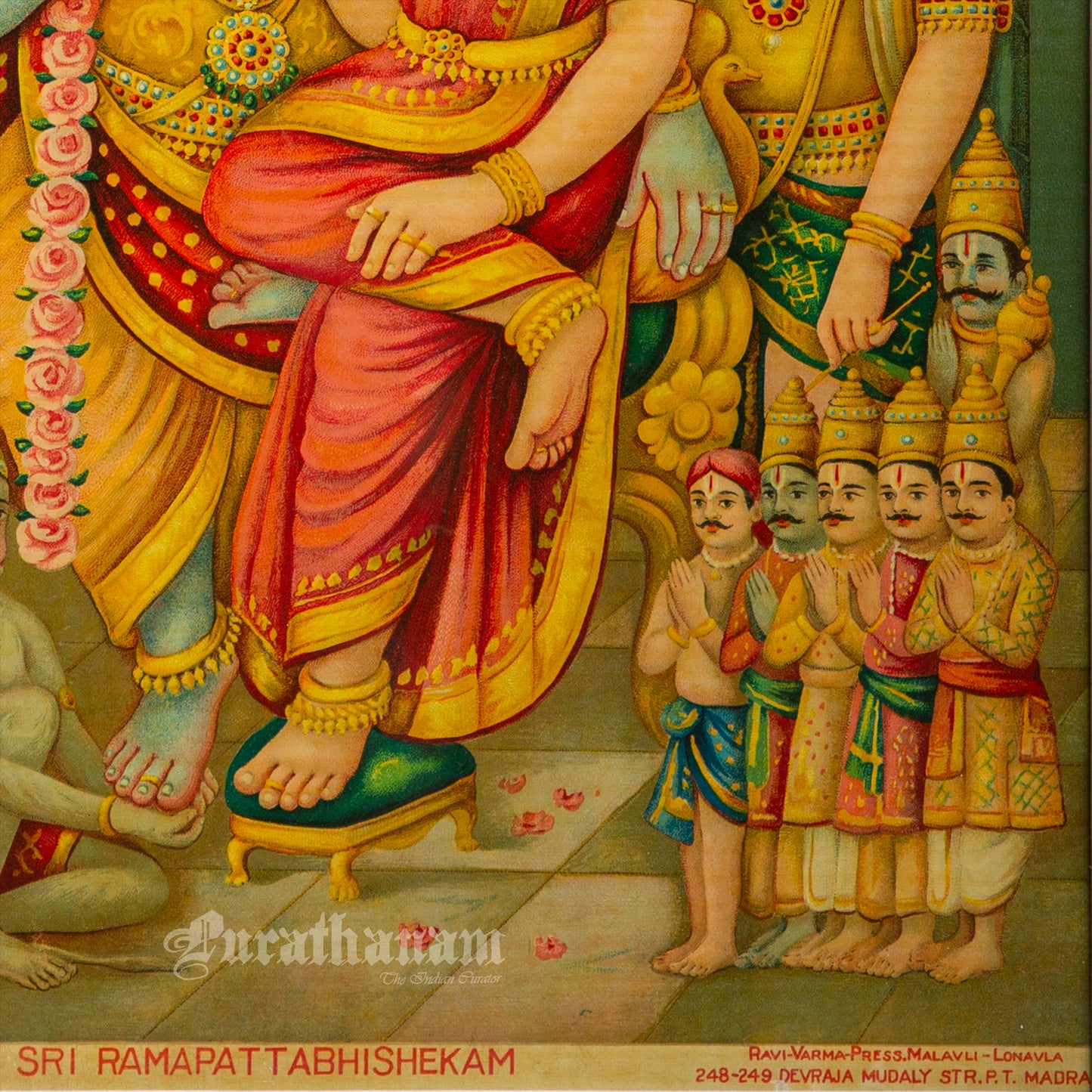 Sri Ram Pattabhishekam  by C. G. Ramanujam  (Oleograph Print)