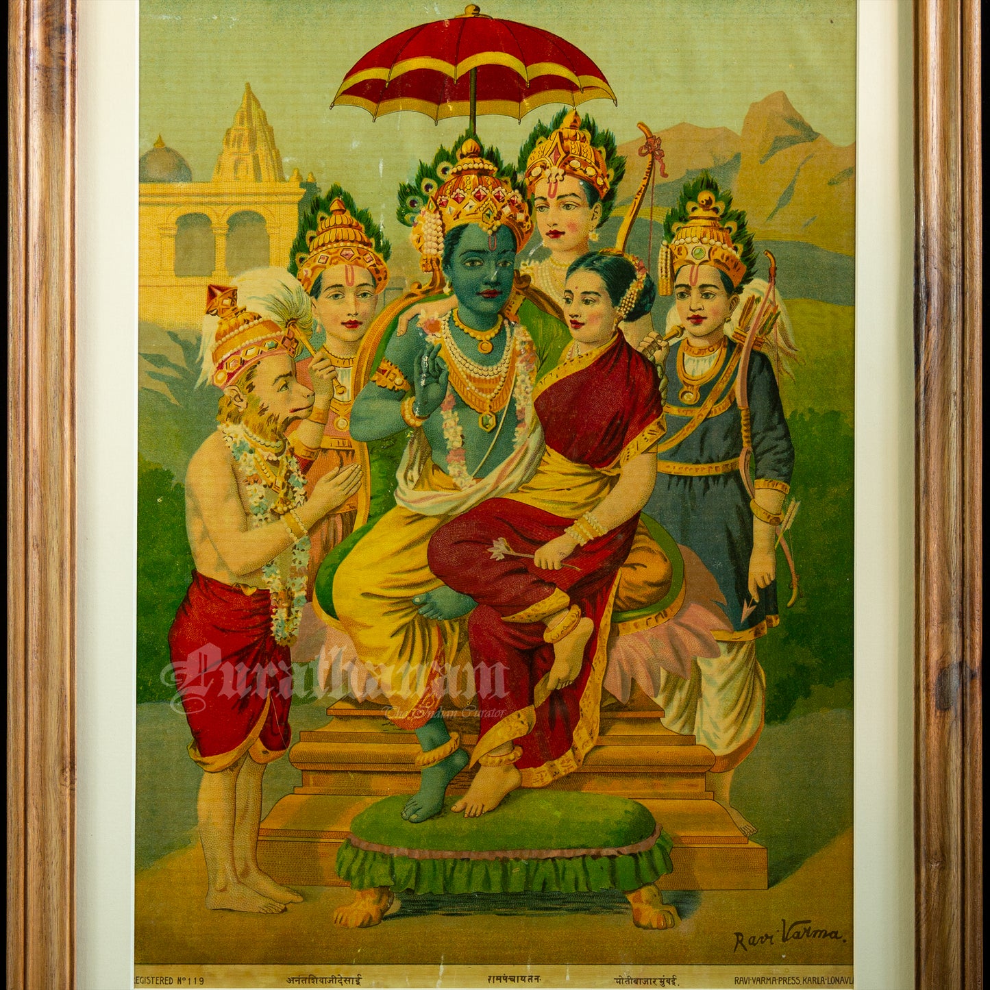 Ram Panchayat by Ravi Varma (Oleograph Print)