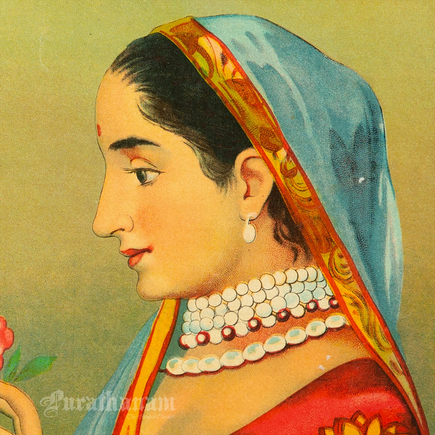 Taramati Rani By Ravi Varma  - Lithograph Print