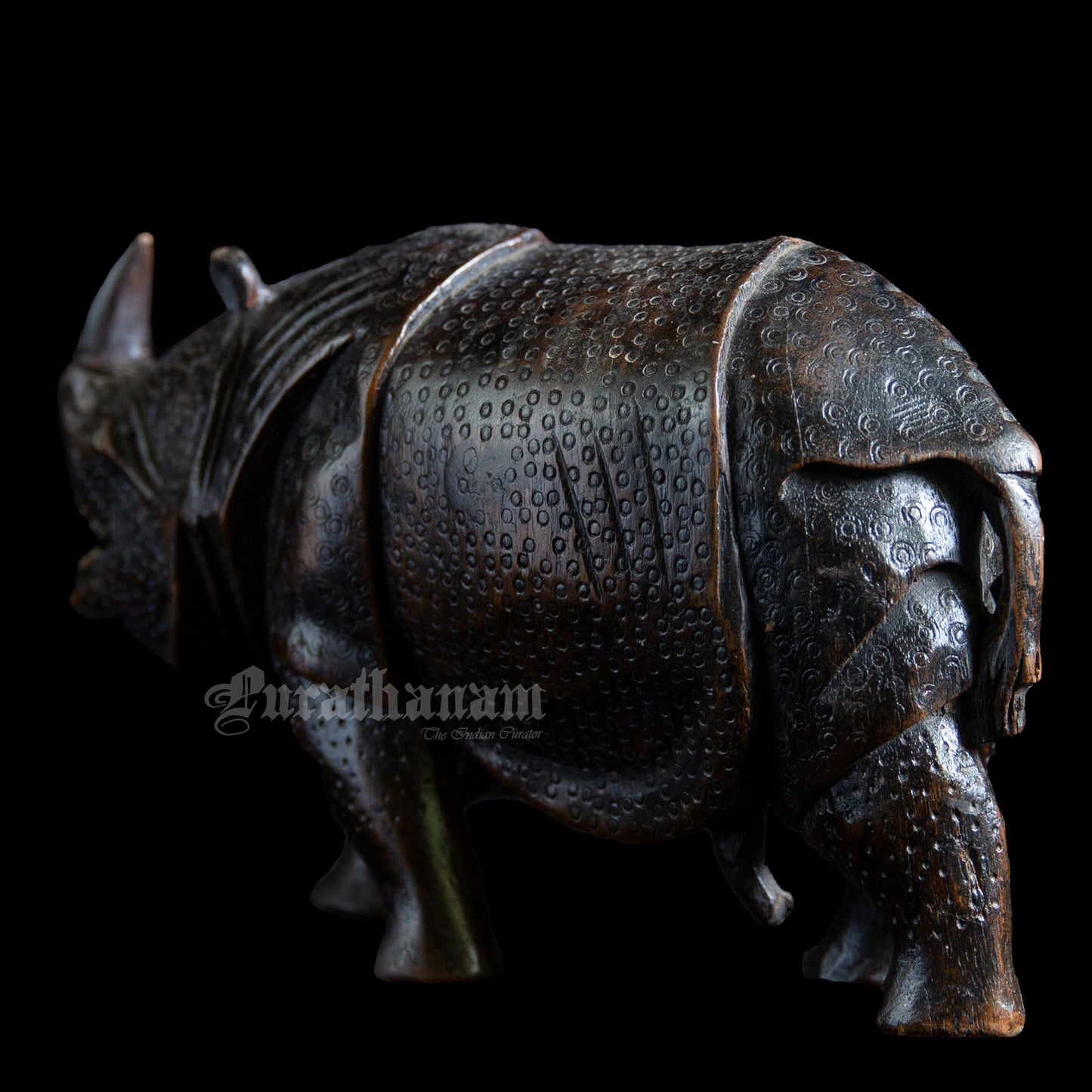 Rhinoceros   - Teak wood