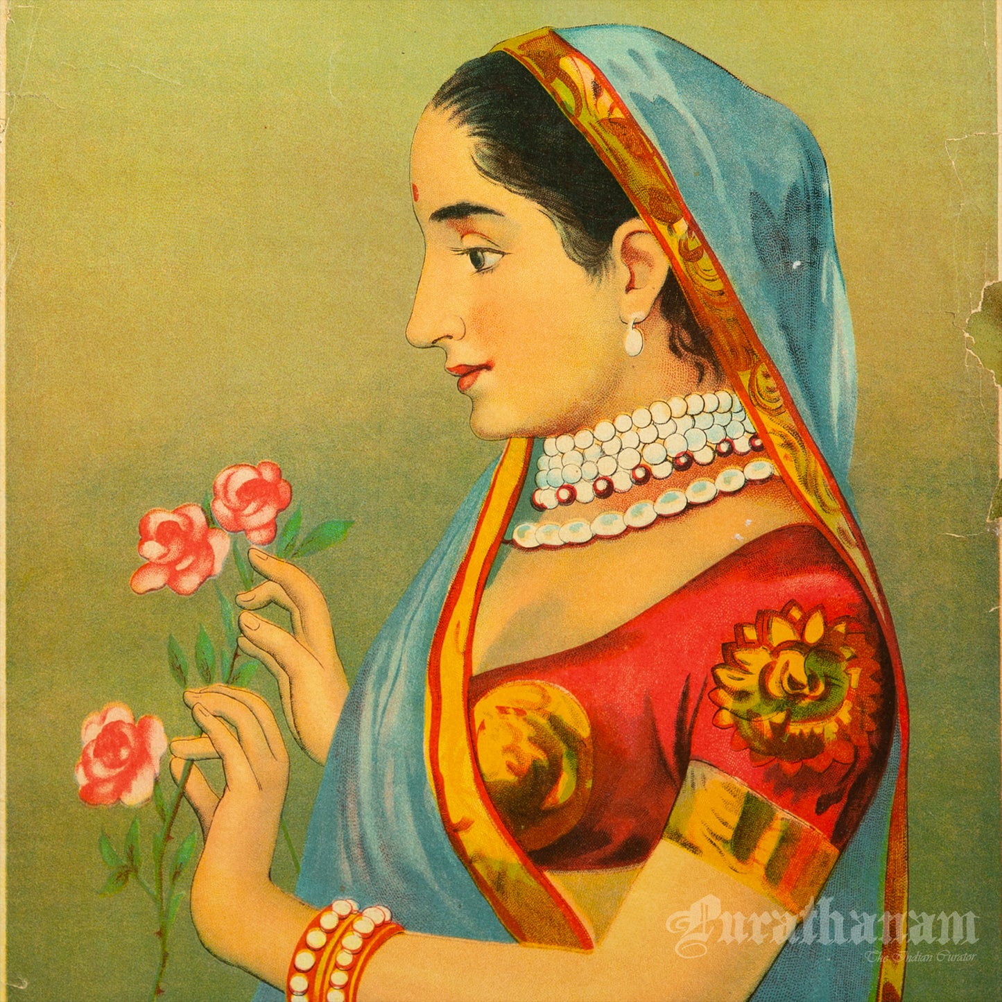 Taramati Rani By Ravi Varma  - Lithograph Print