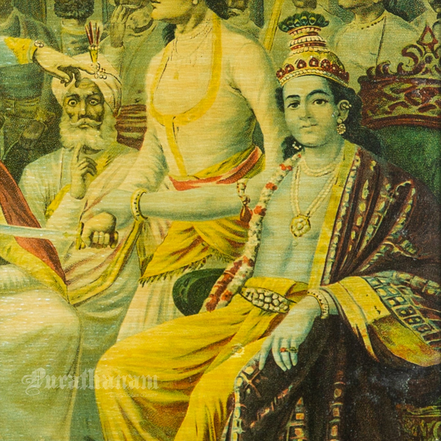 Krishna Shishtai - Oleograph Print (Ravi Varma)