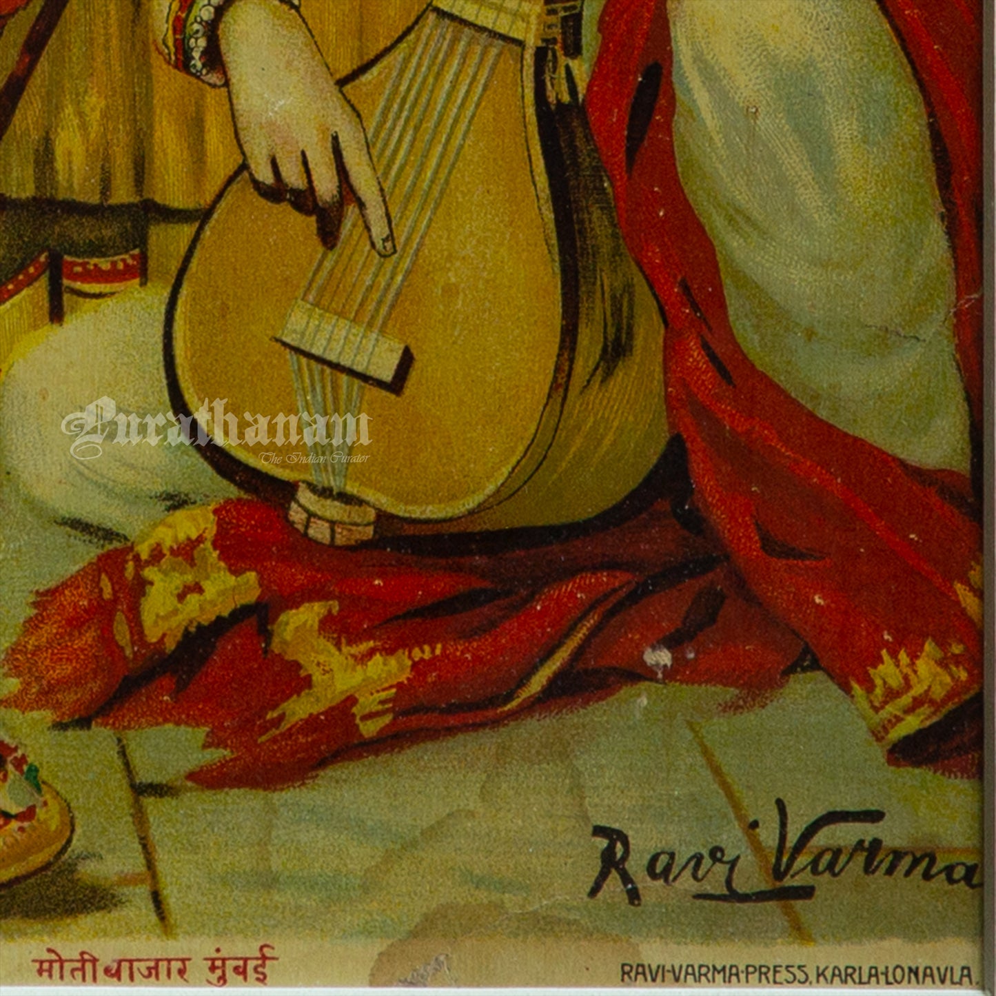 Ambika by Ravi Varma - Oleograph Print