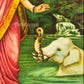 Lakshmi - Oleograph Print (Ravi Varma)