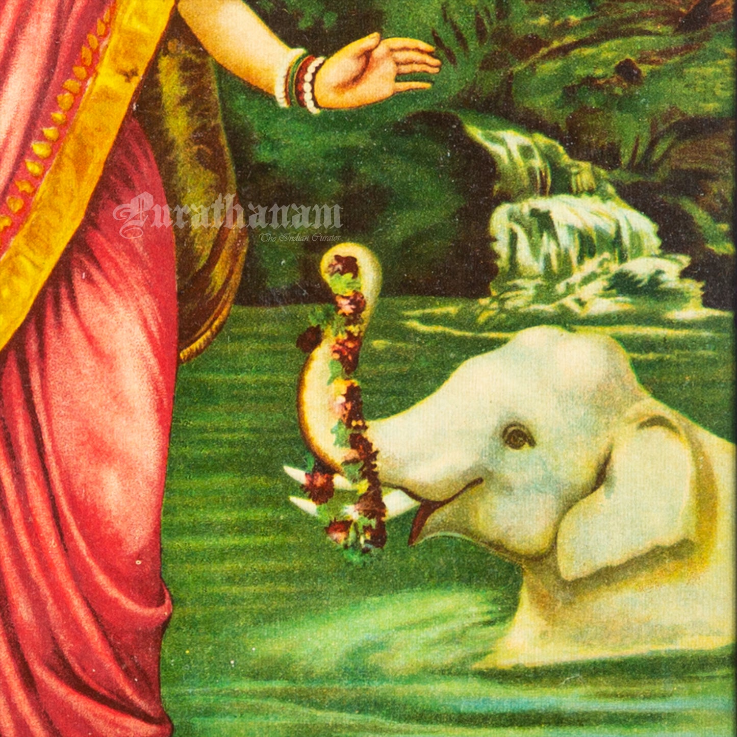 Lakshmi - Oleograph Print (Ravi Varma)