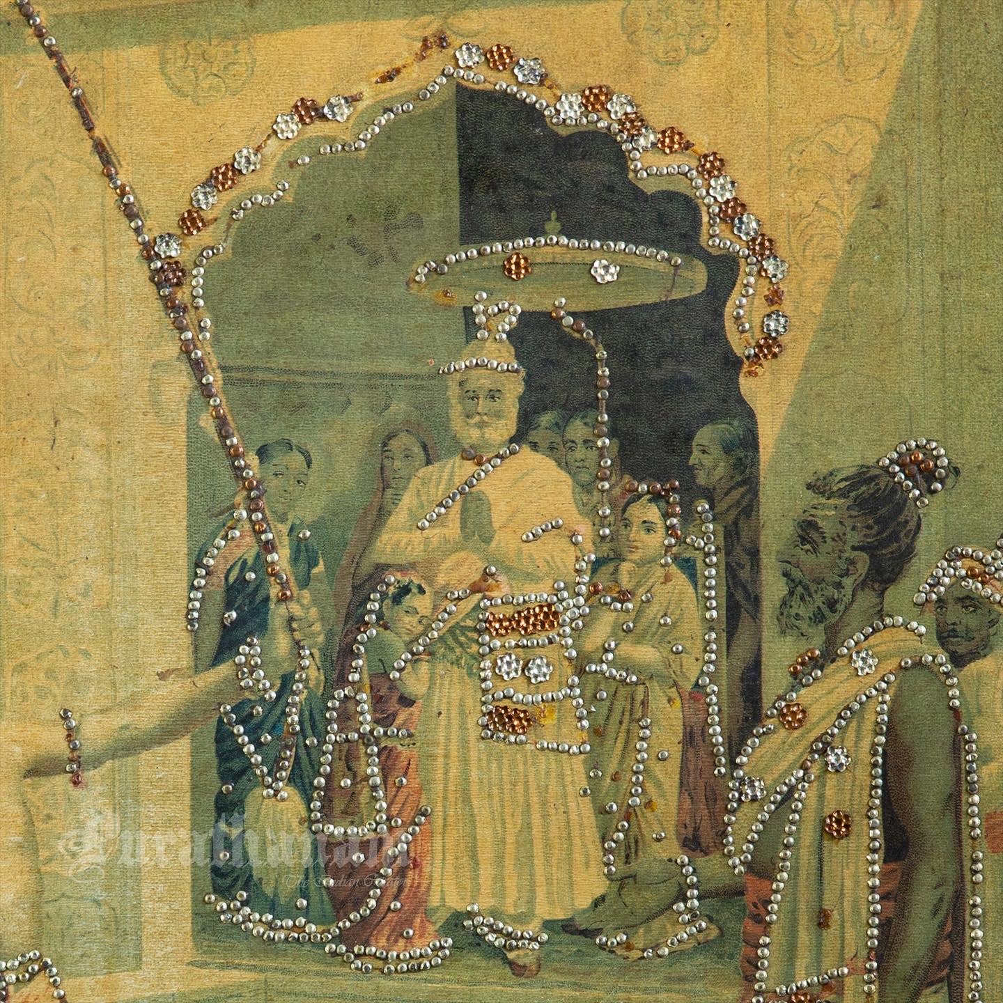 Sita Swayamvar  by Ravi Varma - Embellished (Oleograph Print)