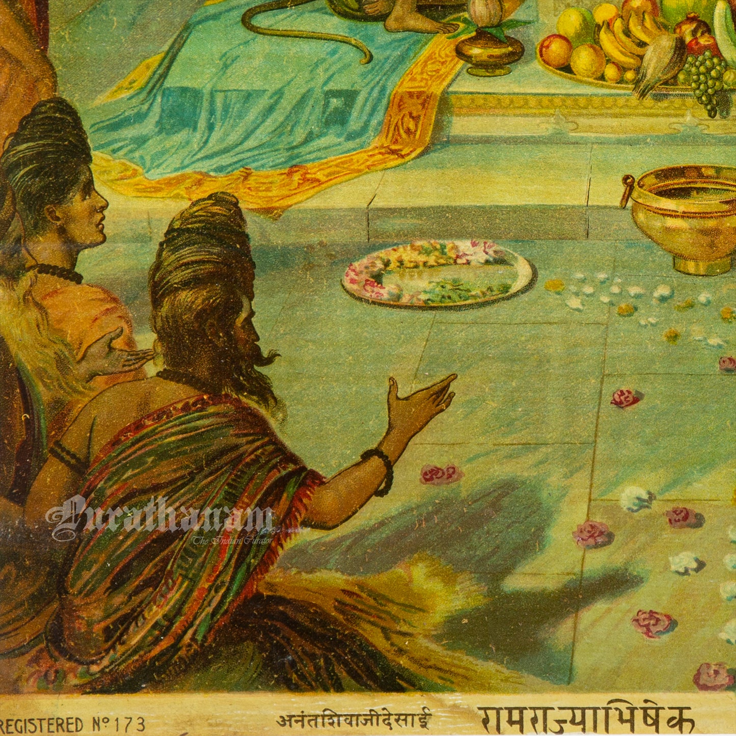 Ramrajyabhiseka by M. V. Dhurandhar  (Oleograph Print)