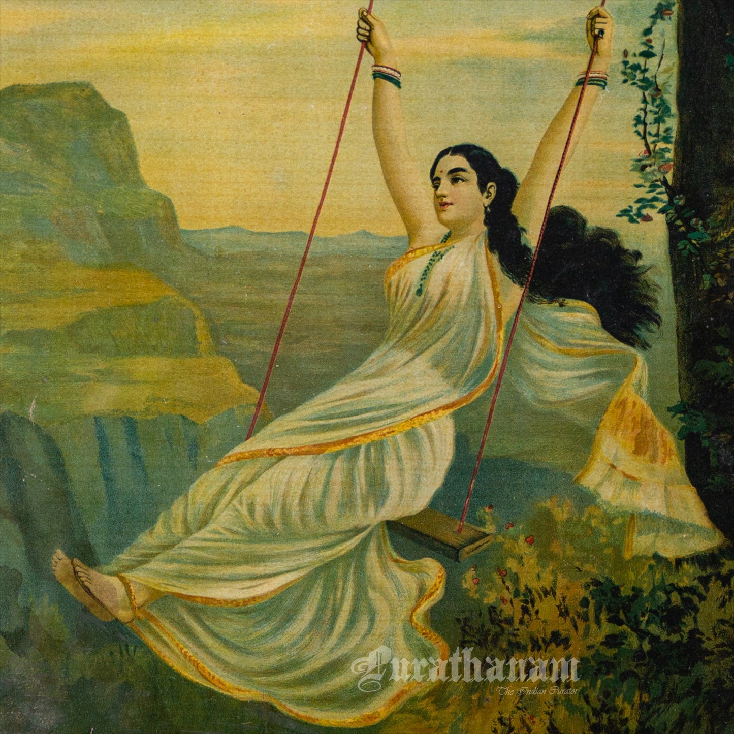 Mohini by Ravi Varma -  Lithograph Print