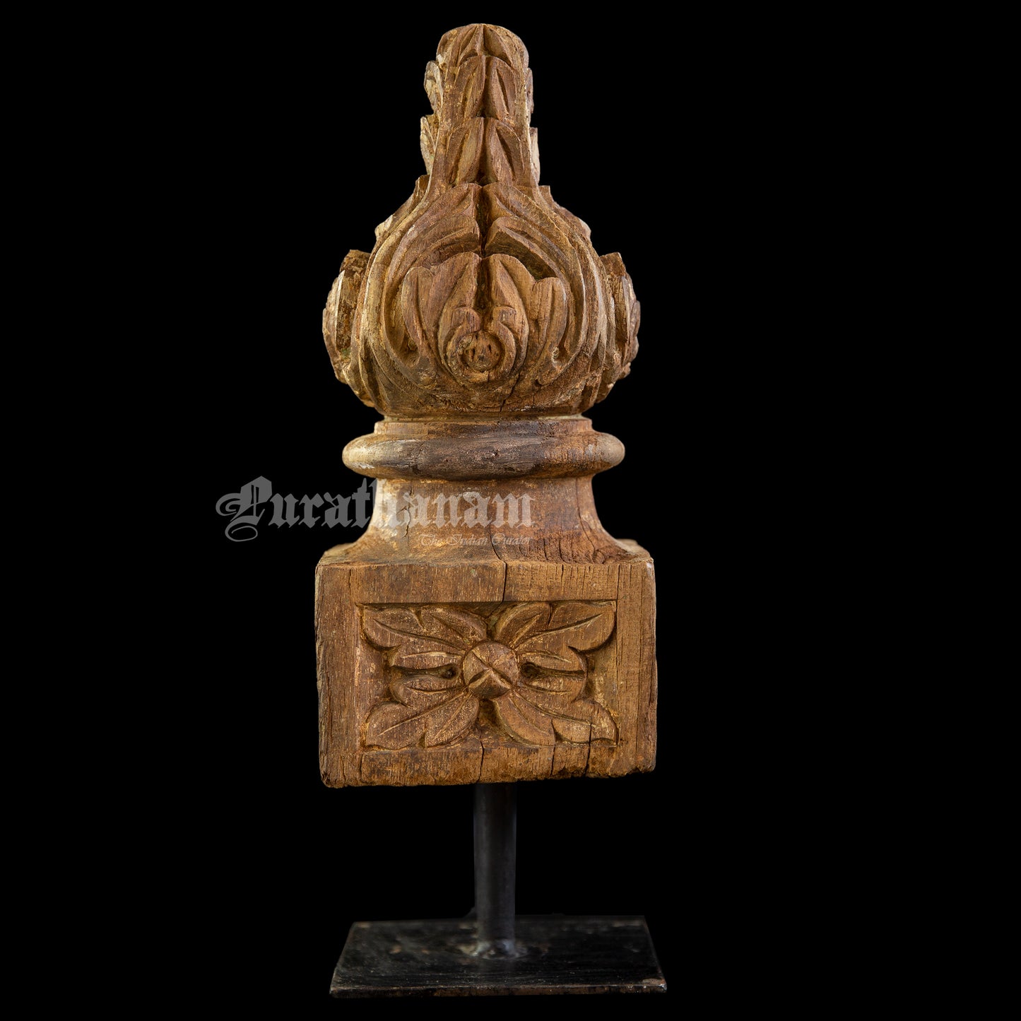 Decorative wooden bracket on stand