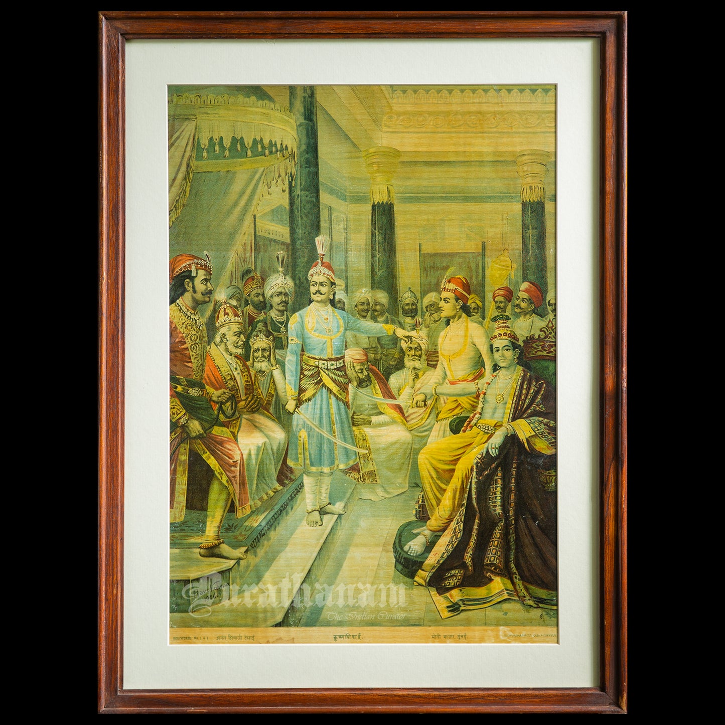 Krishna Shishtai - Oleograph Print (Ravi Varma)