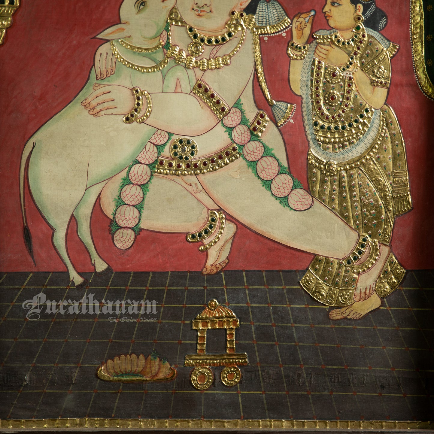 Baby Krishna Yashodha - Tanjore Painting