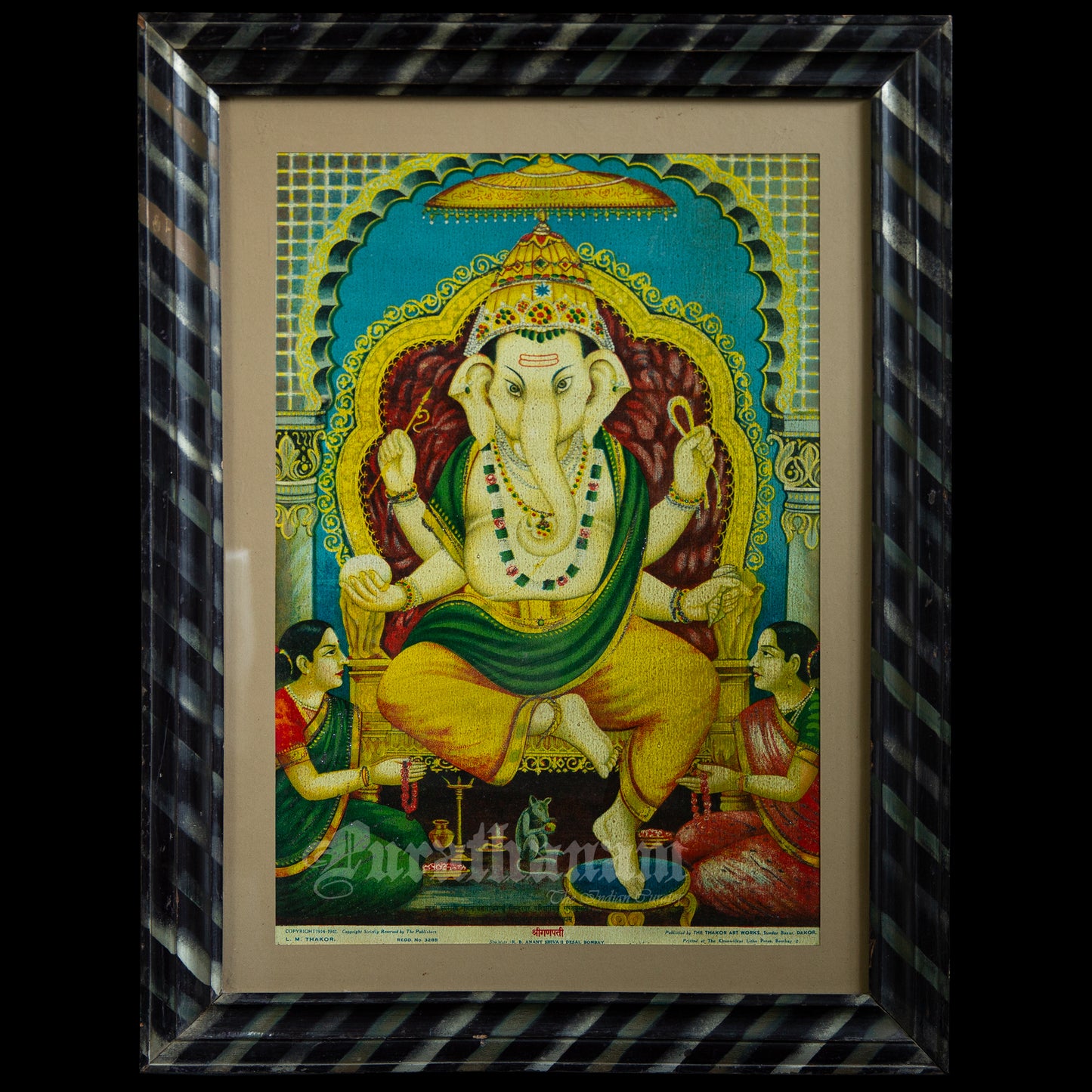 Shree Ganapati by L. M. Takor - Offset Print