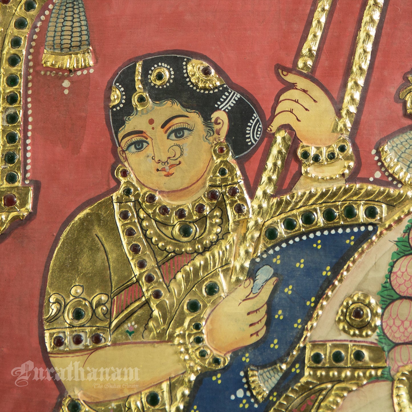 Krishna Gopikas - Tanjore Painting