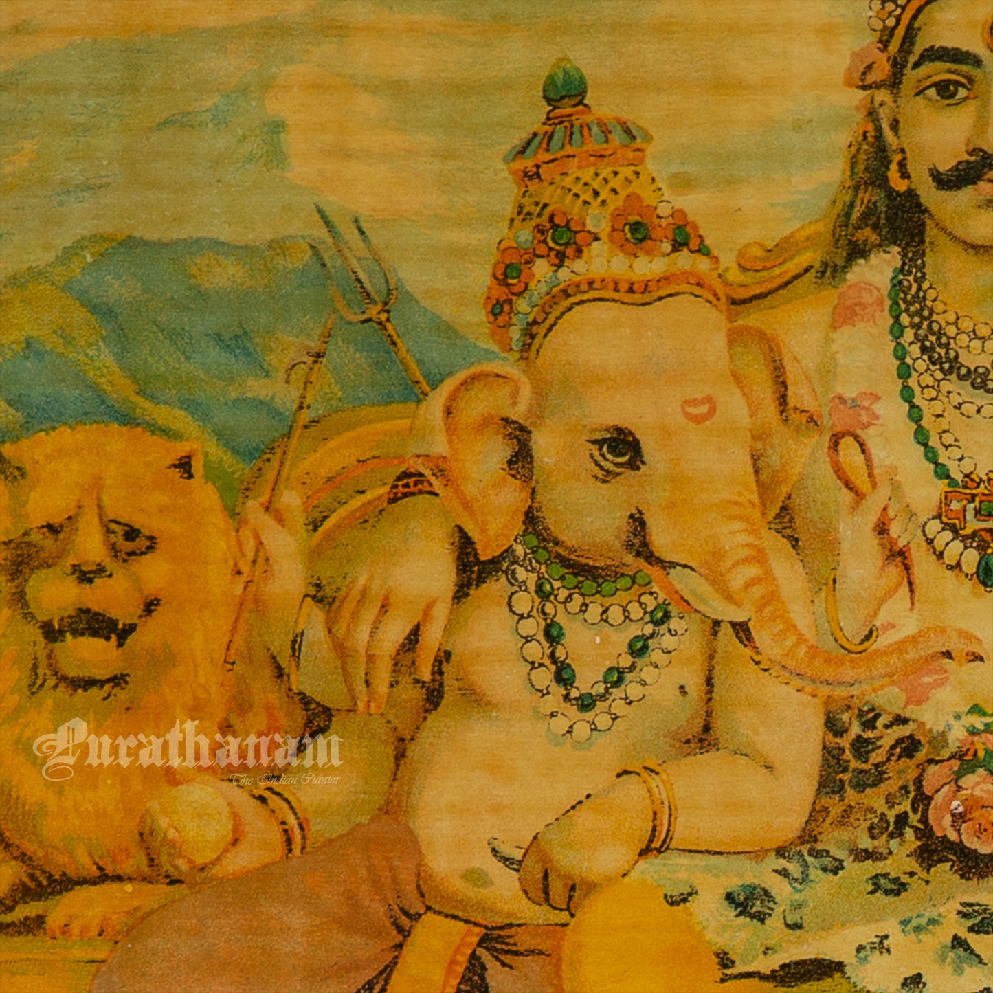 Shankar by Ravi Varma - Lithograph Print