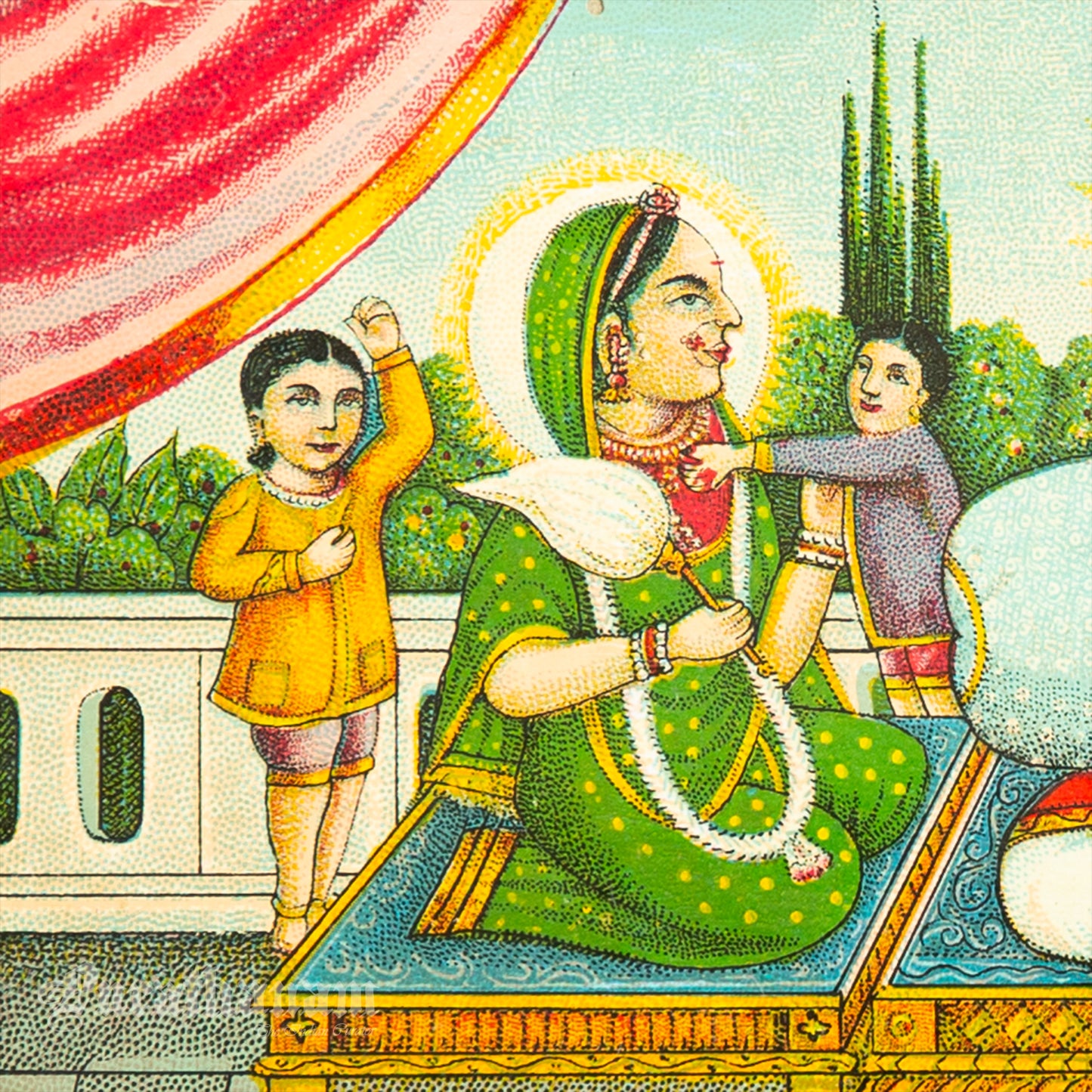 Chitra Gupta Sabha - Chromolithograph Print