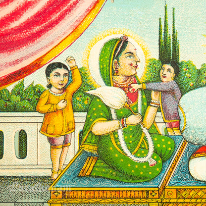 Chitra Gupta Sabha - Chromolithograph Print