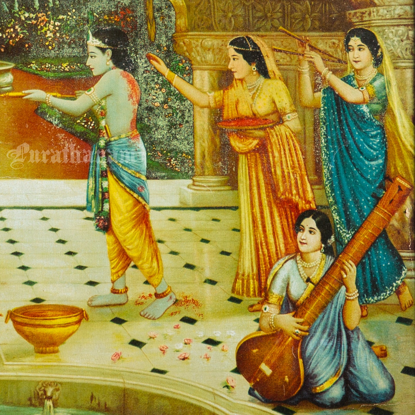 Rang Panchami - German Oleograph Print (Vasudeo H. Pandya)