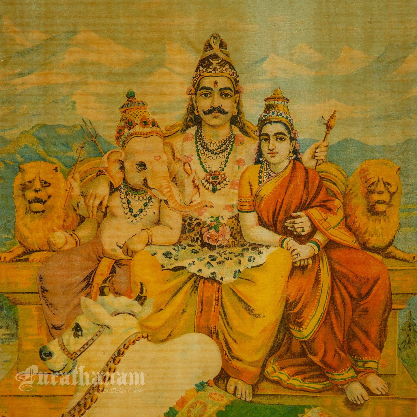 Shankar by Ravi Varma - Lithograph Print