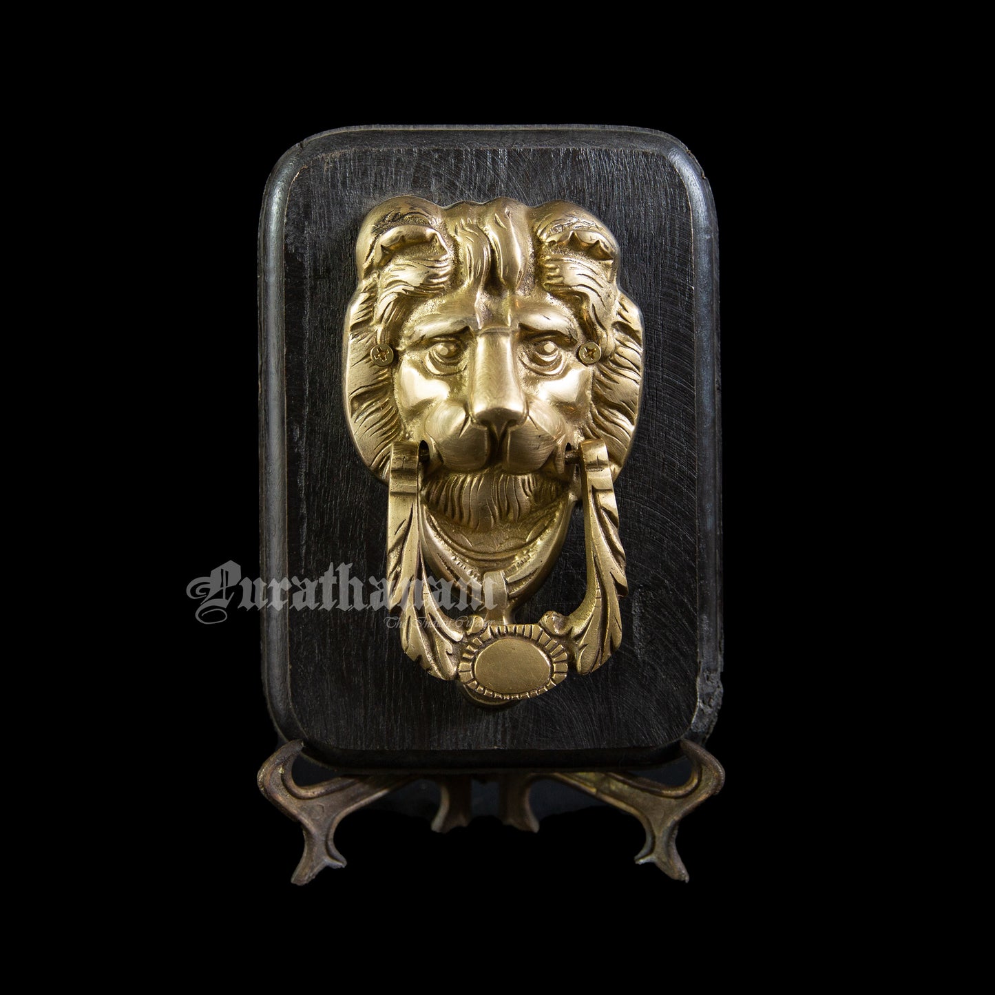 Lion Door Knocker plaque - Brass